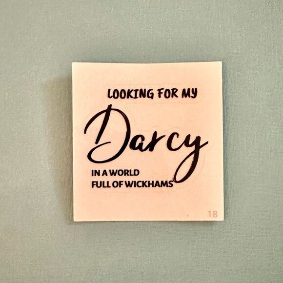 Jane Austen Pride and Prejudice Darcy Sticker - Picture 3 of 4